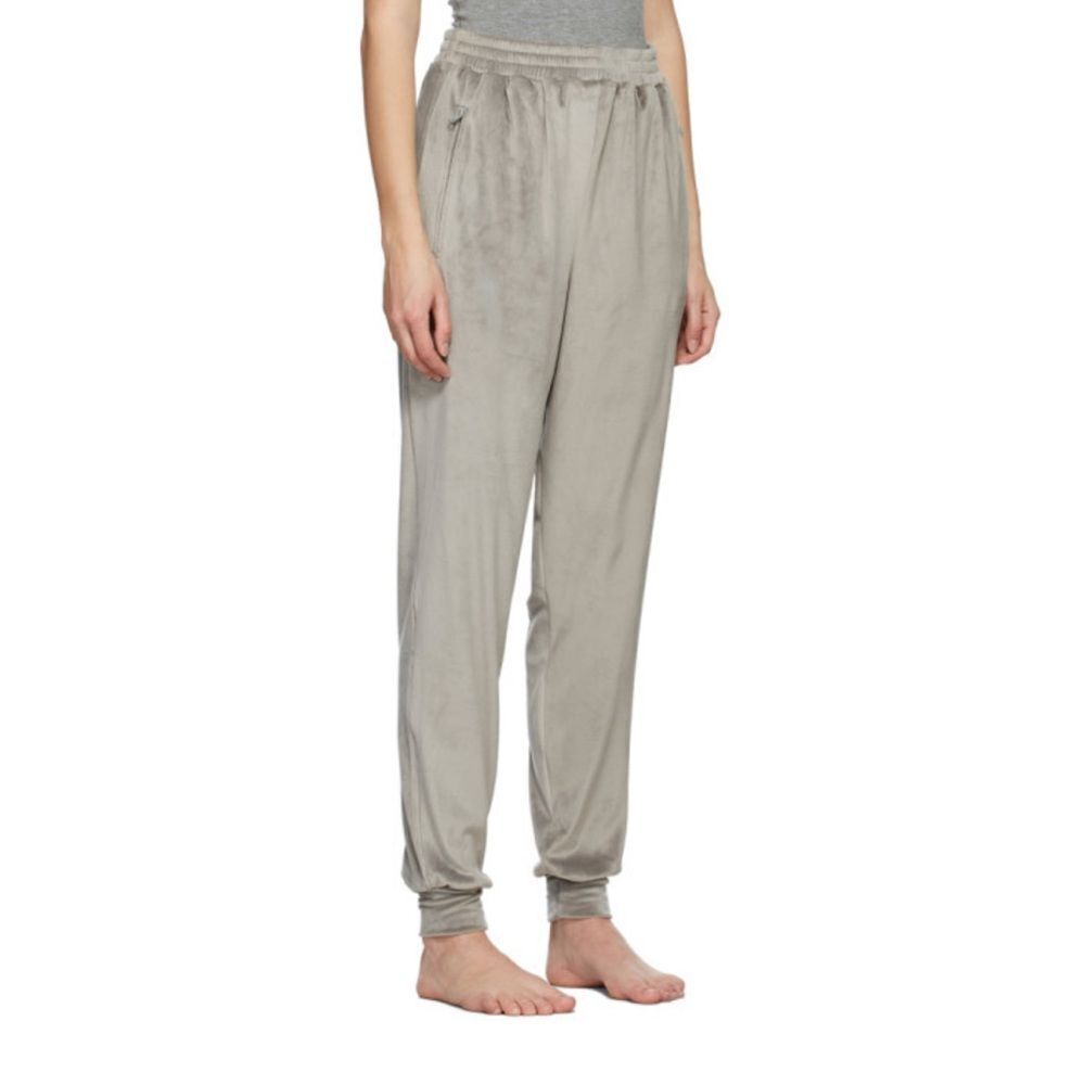 SKIMS Grey Velour Jogger Lounger Pants Size Medium